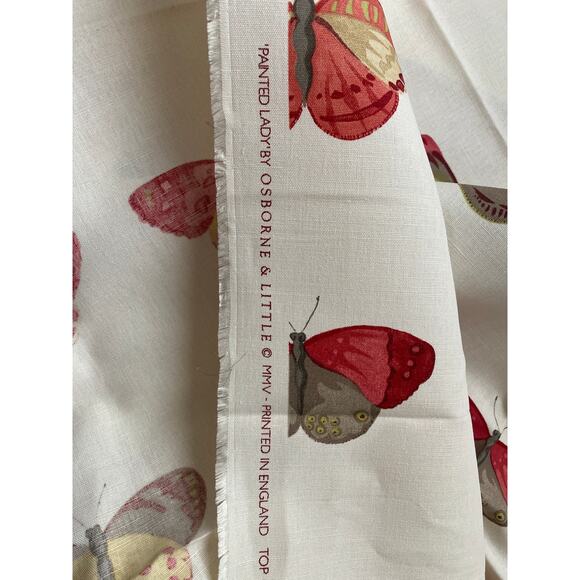 Osborne & little "Painted Lady" printed in England fabric vintage - Picture 4 of 4